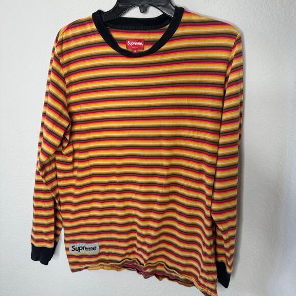 Supreme Striped Long Sleeve T-Shirt - Picture 1 of 6